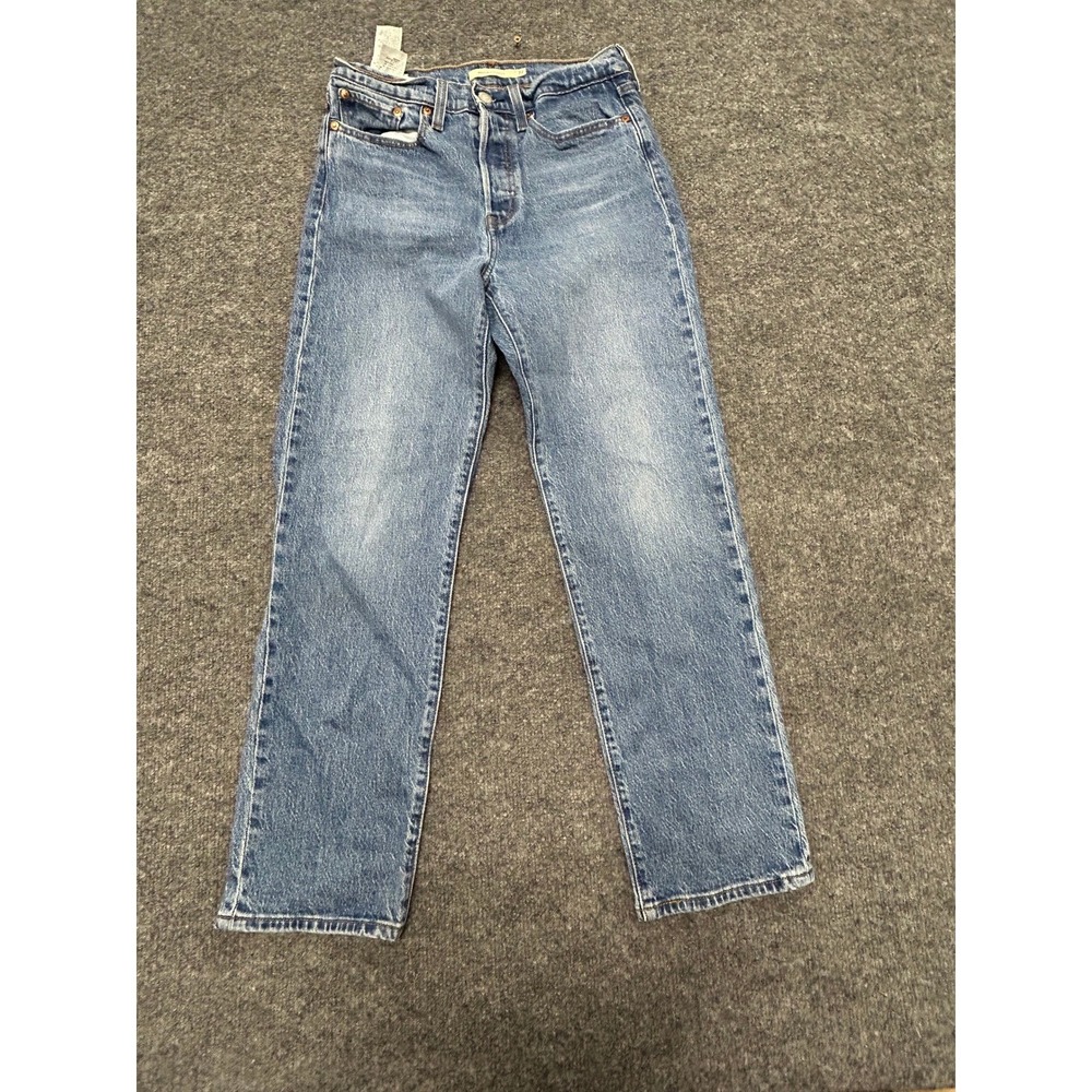 Levi's Jeans Womens Size 27 Wedgie Straight Medium Wash Blue High Rise Denim